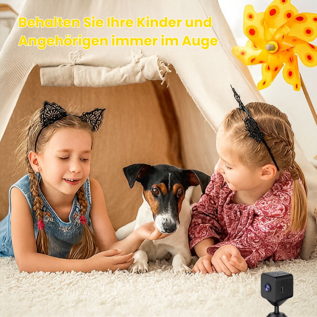 Mini-overvågningskamera med nattesyn og bevægelsesregistrering