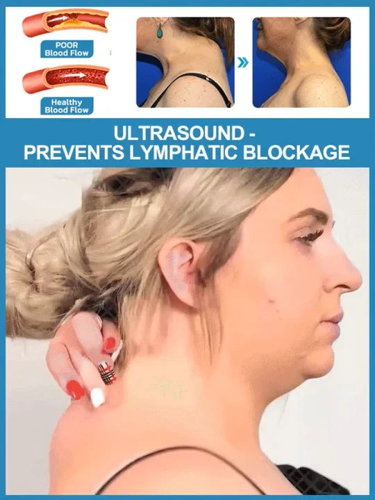 Trådløst massageapparat til halsen med ultralyd
