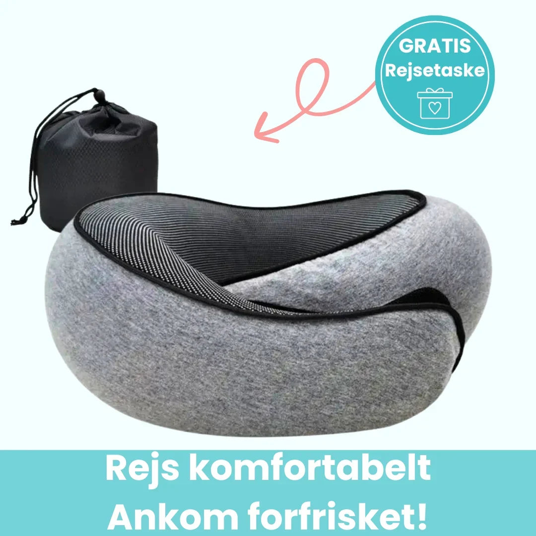 Ergonomisk rejsenakkepude med nakkestøtte