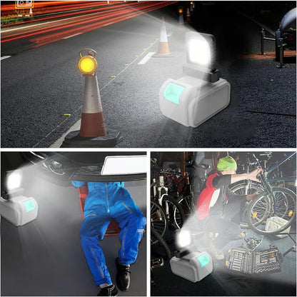 Genopladelig COB LED-arbejdslampe til værksted og udendørs brug
