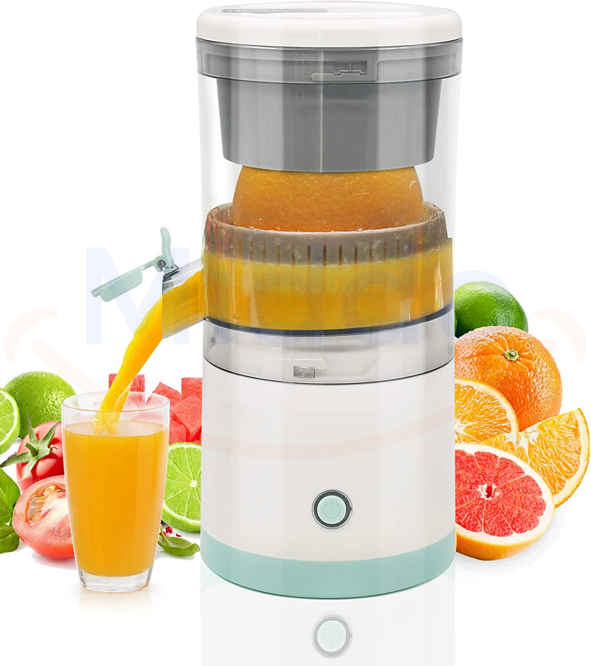 Trådløs elektrisk citruspresser i rustfrit stål – 240 × 113 mm