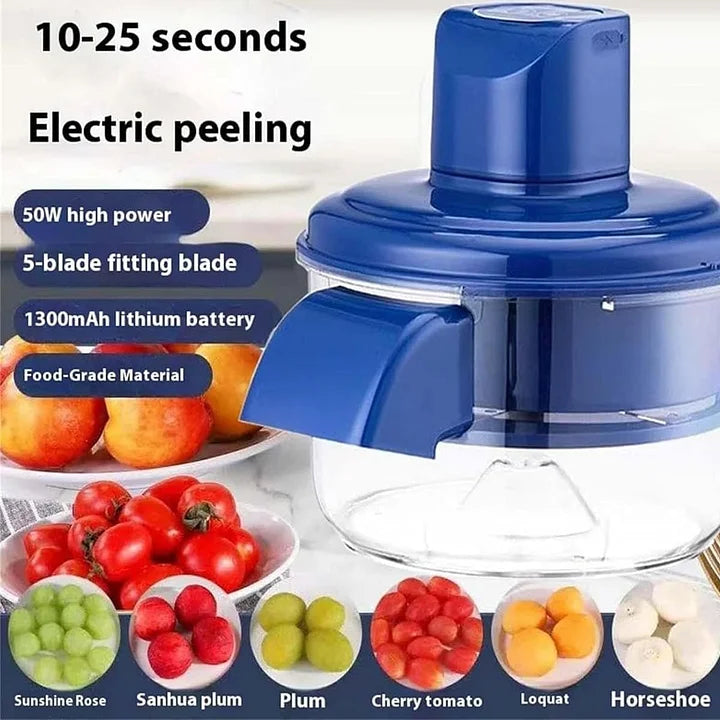 Elektrisk frugtskræller med 50 W motor og 5 blade