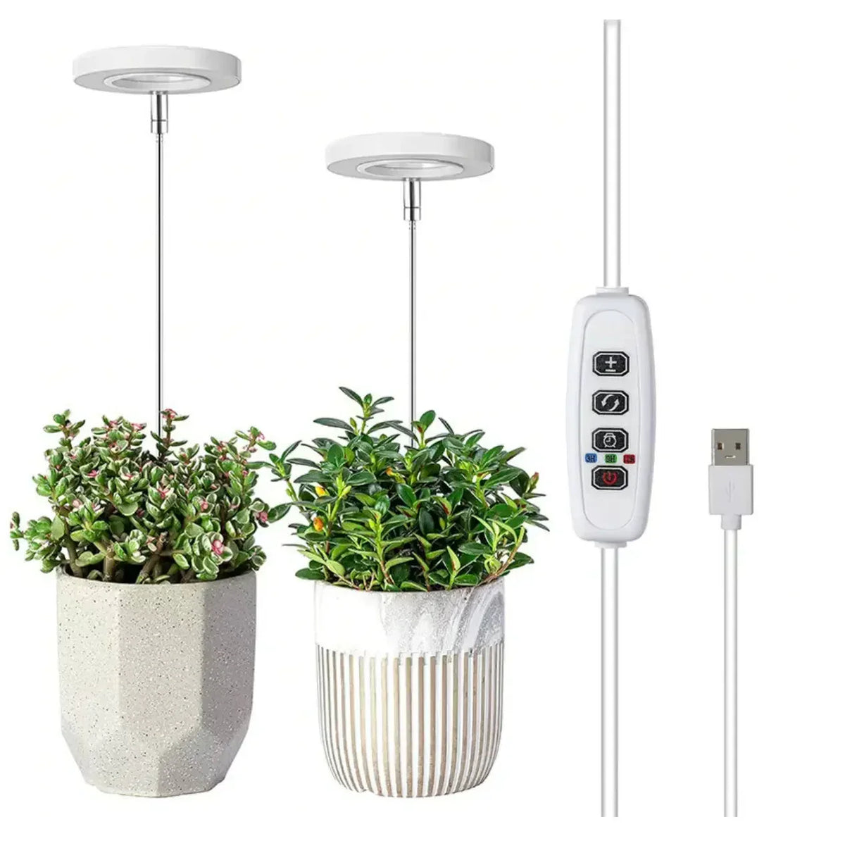 Fuldspektret plantelampe med timer og dæmpning