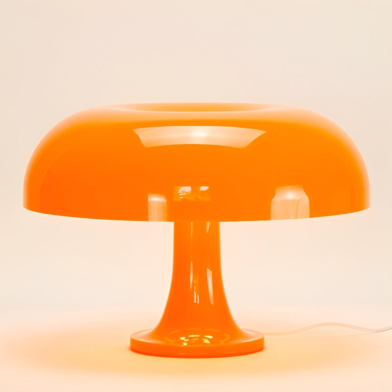 Svampeformet bordlampe med 3 lysfarver og dæmpning