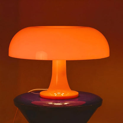 Svampeformet bordlampe med 3 lysfarver og dæmpning