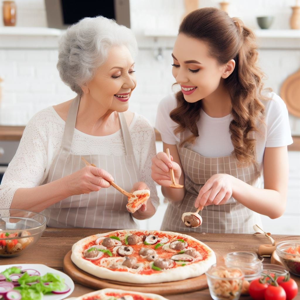 Pizzaspade med skydemekanisme i fødevaregodkendt materiale