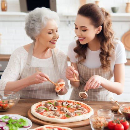 Pizzaspade med skydemekanisme i fødevaregodkendt materiale
