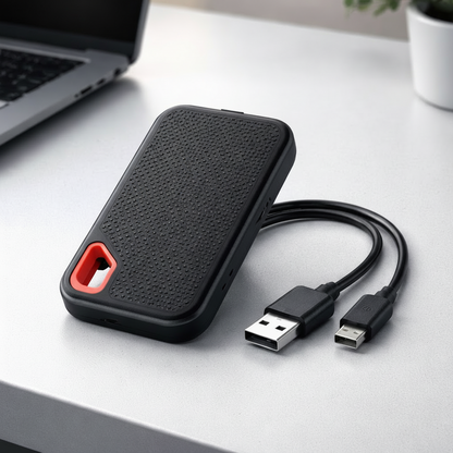 Bærbar ekstern SSD til hurtig datalagring
