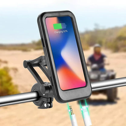 Vandtæt powerbankholder til cykel med touchvindue