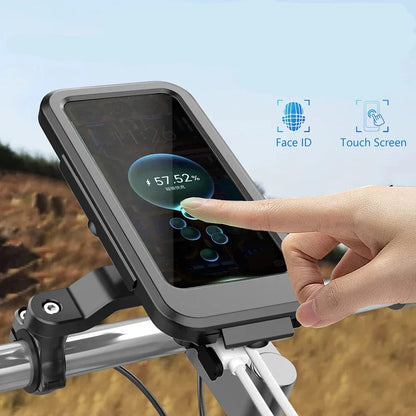 Vandtæt powerbankholder til cykel med touchvindue