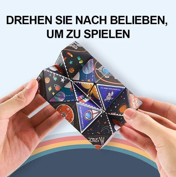 Foldbart pyramidepuslespil med 4 motiver
