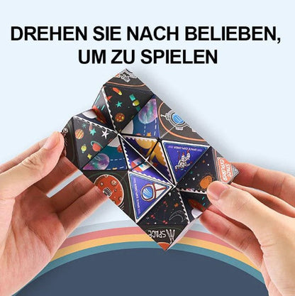 Foldbart pyramidepuslespil med 4 motiver