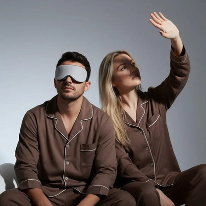 Formet 3D-sovemaske med justerbar rem