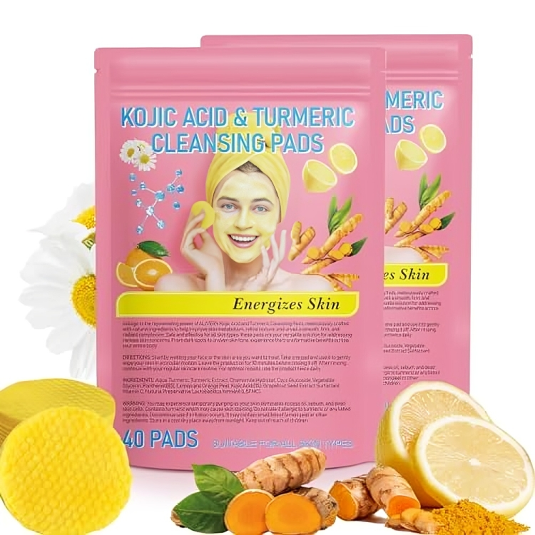 Ansigtspads med gurkemeje og kojicsyre