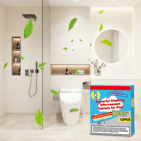 Rensetabletter til afløbsrør mod fedt og lugt