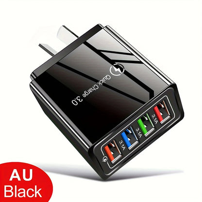 Rejselader med 4 USB-porte – 3,1 A pr. port
