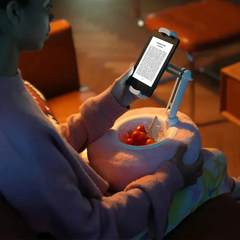 Polstret mobil- og tabletholder med justerbar vinkel
