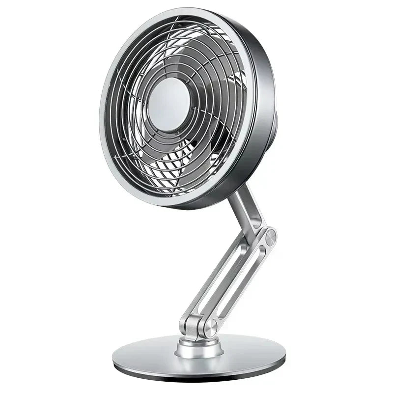 Genopladelig miniventilator i aluminium med 3 hastigheder