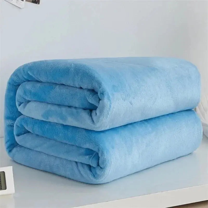 Blødt tæppe i polyesterfleece til sofa og seng