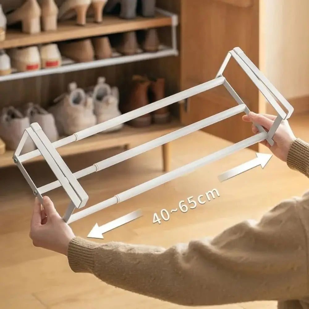 Udtrækkelig skohylde til montering under hylde – 30–56 cm