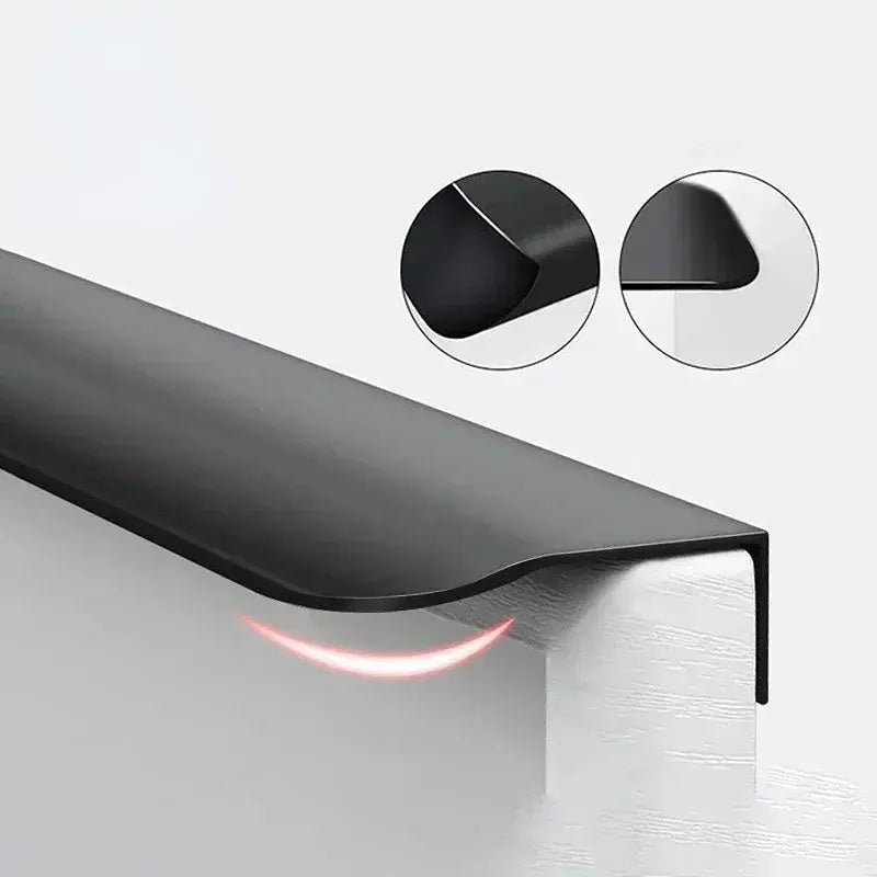 Skjult kantgreb i aluminium til skab og skuffe – 500 mm