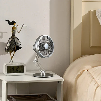 Genopladelig miniventilator i aluminium med 3 hastigheder