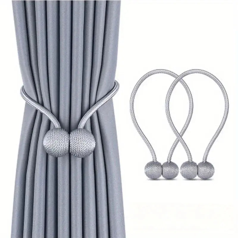 Magnetiske gardinholdere med snor – 2 stk.