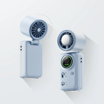Genopladelig miniventilator med 100 hastigheder og LED-display