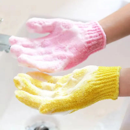 Eksfolierende badehandsker – 2 par