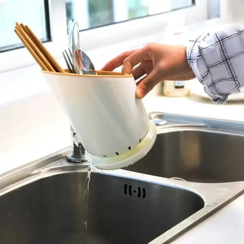 Rund bestikholder med drypbakke