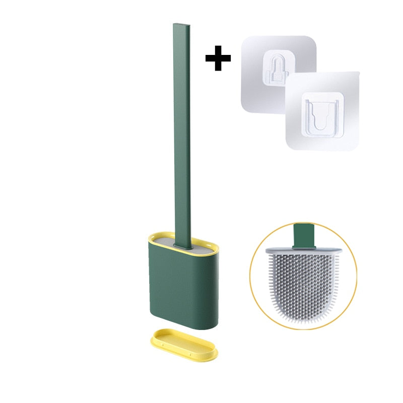 Silikone Toiletbørste med Holder til Effektiv Toilet Rengøring
