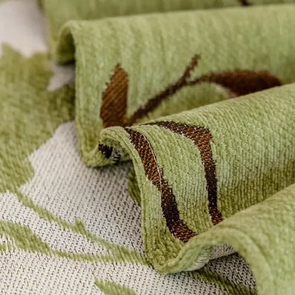 Sofaoverkast i chenille med mønster og kvaster