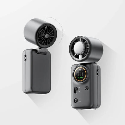 Genopladelig miniventilator med 100 hastigheder og LED-display