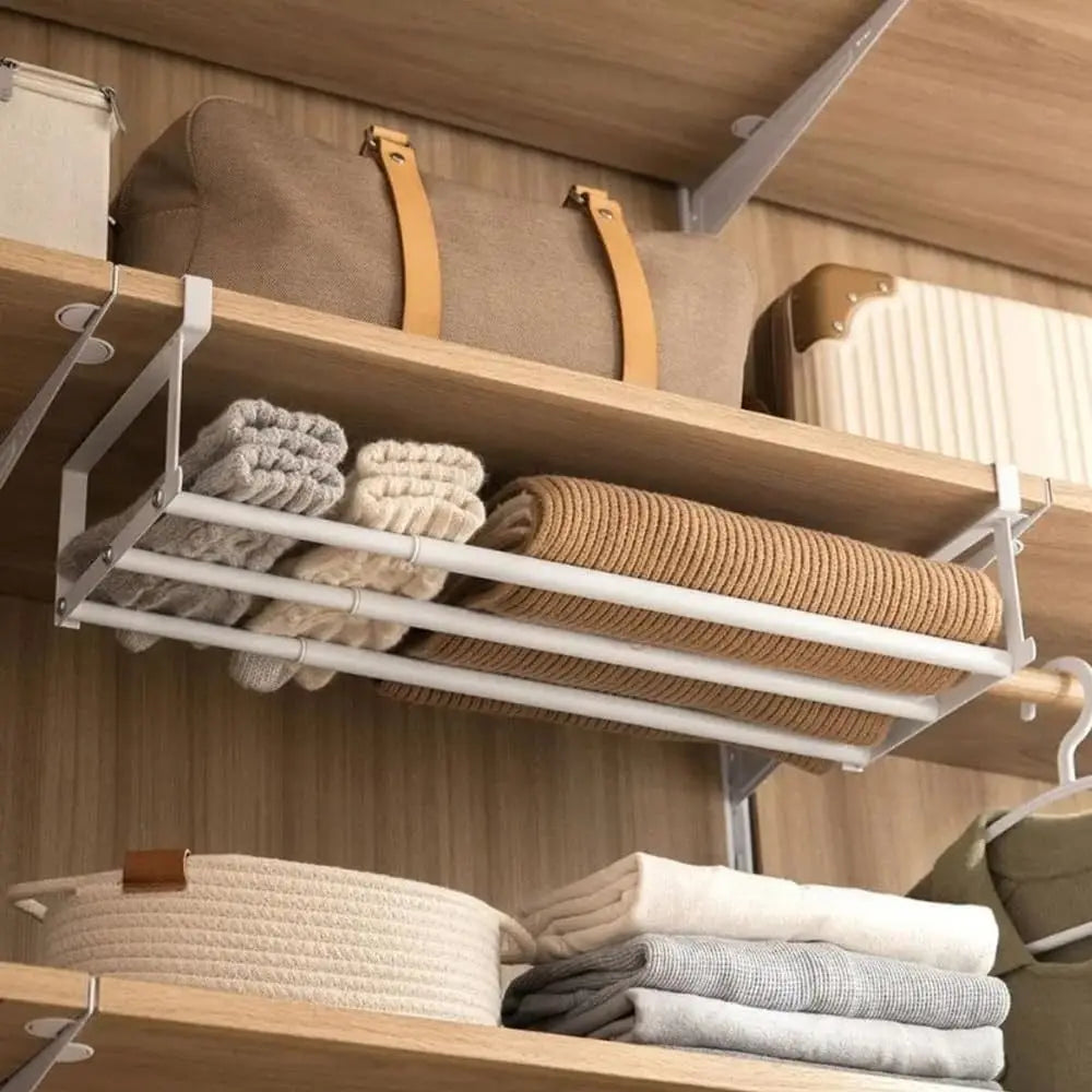 Udtrækkelig skohylde til montering under hylde – 30–56 cm