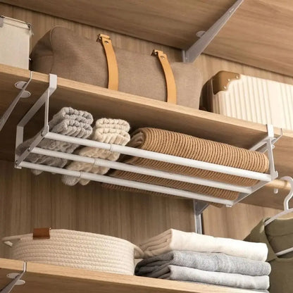 Udtrækkelig skohylde til montering under hylde – 30–56 cm