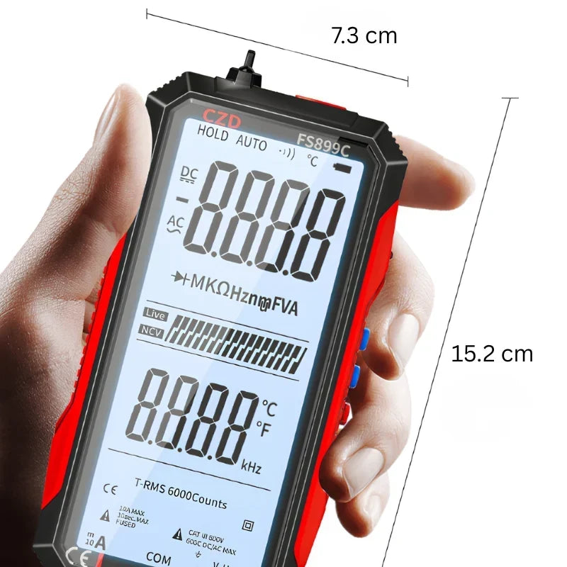 Digitalt multimeter med automatisk måleområde