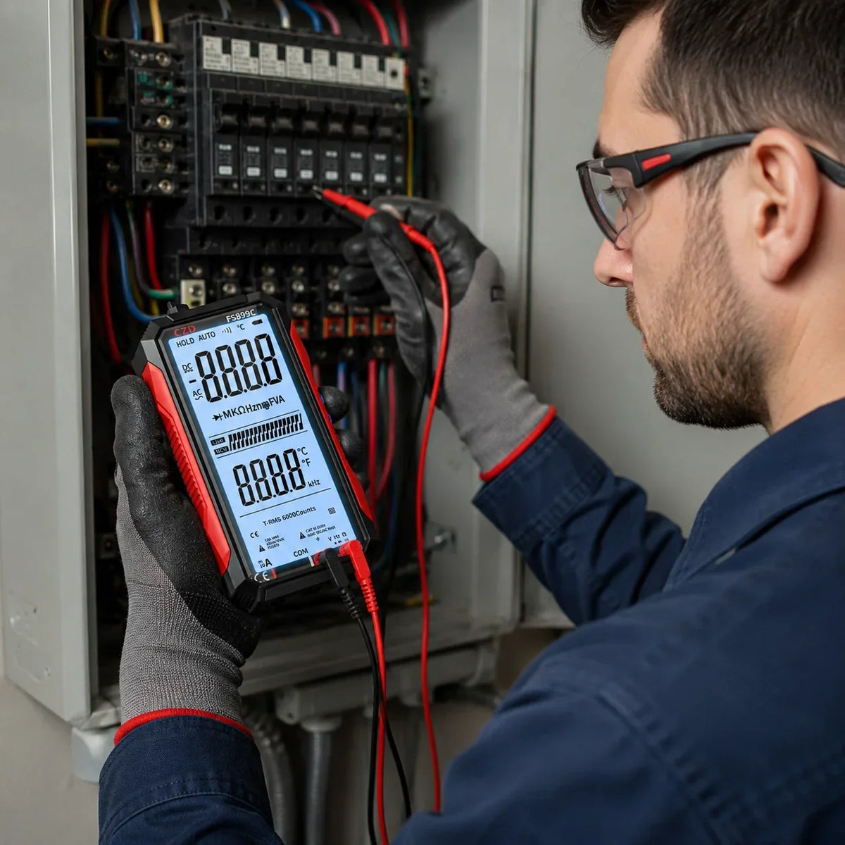 Digitalt multimeter med automatisk måleområde