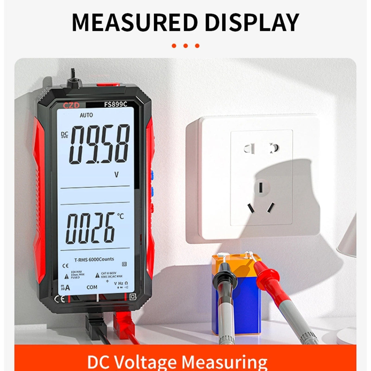Digitalt multimeter med automatisk måleområde