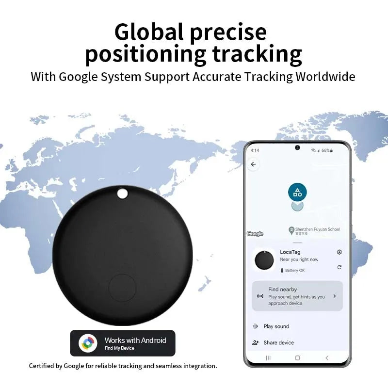 Kattetracker med reflekterende halsbånd til Android-netværk