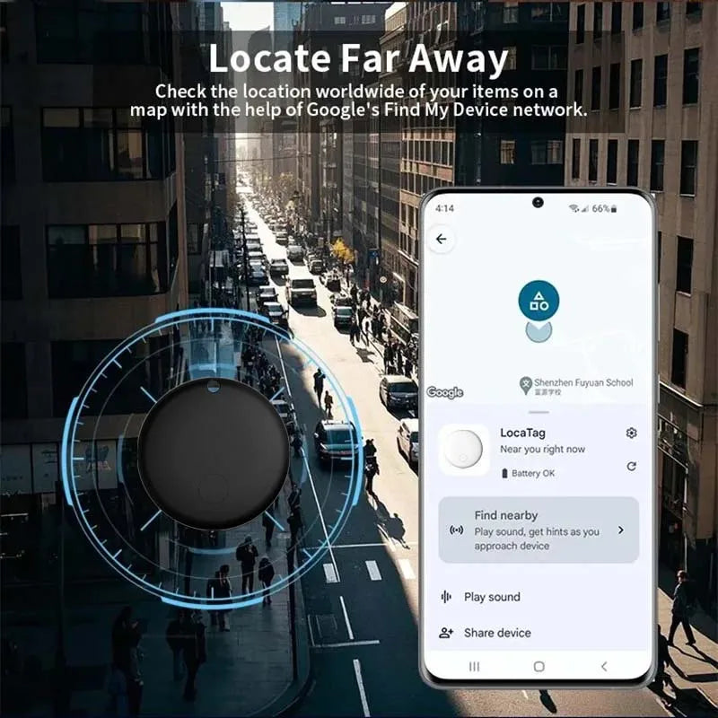 Kattetracker med reflekterende halsbånd til Android-netværk