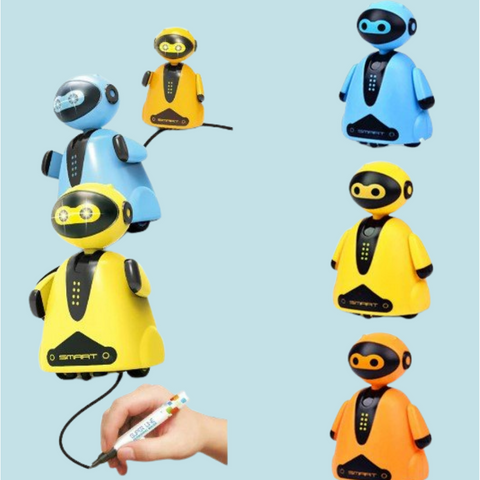 Tegnefølgende minirobot til børn
