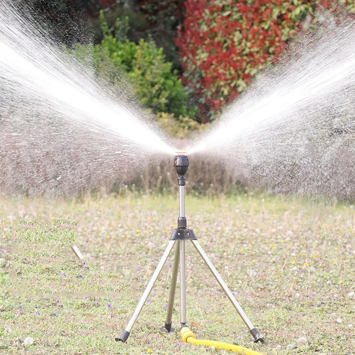 360° havesprinkler i rustfrit stål med stativ