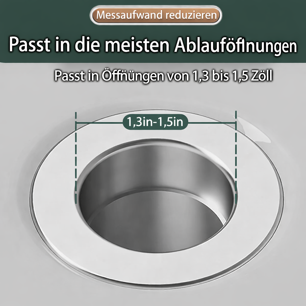 Afløbsprop med hårfilter i rustfrit stål