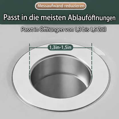 Afløbsprop med hårfilter i rustfrit stål