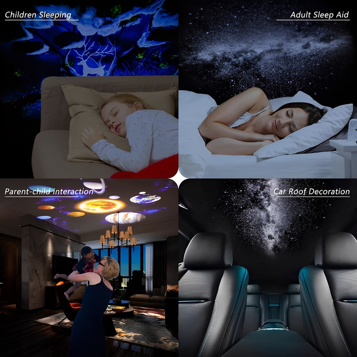 Planetarieprojektor med 7 motivindstillinger