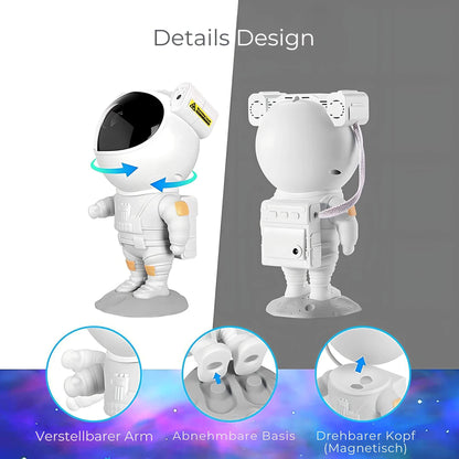 LED-stjerneprojektor med astronautfigur