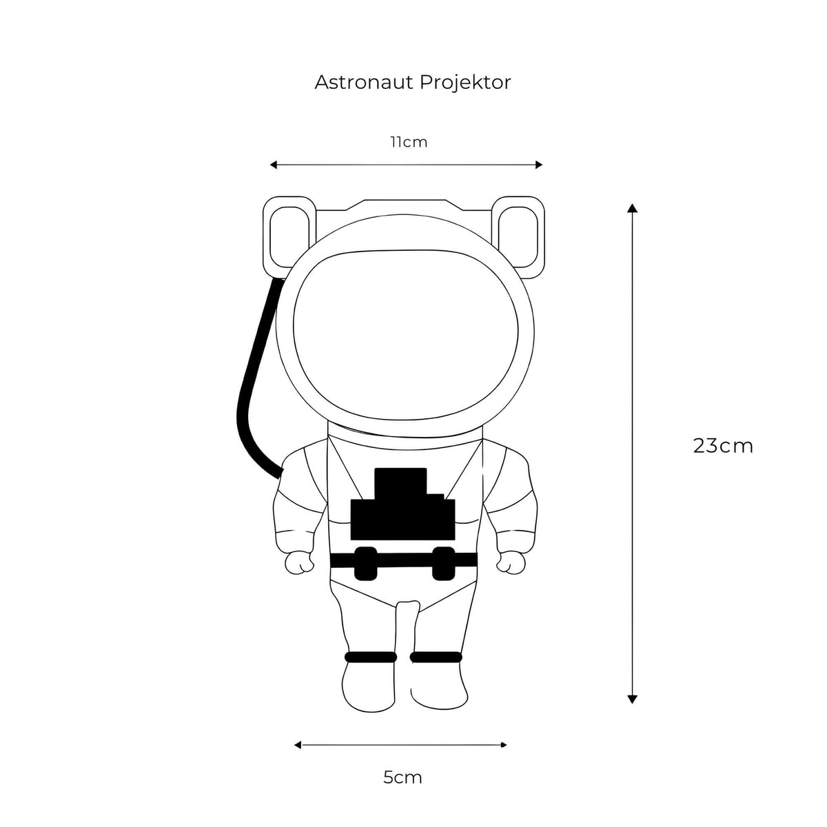 LED-stjerneprojektor med astronautfigur