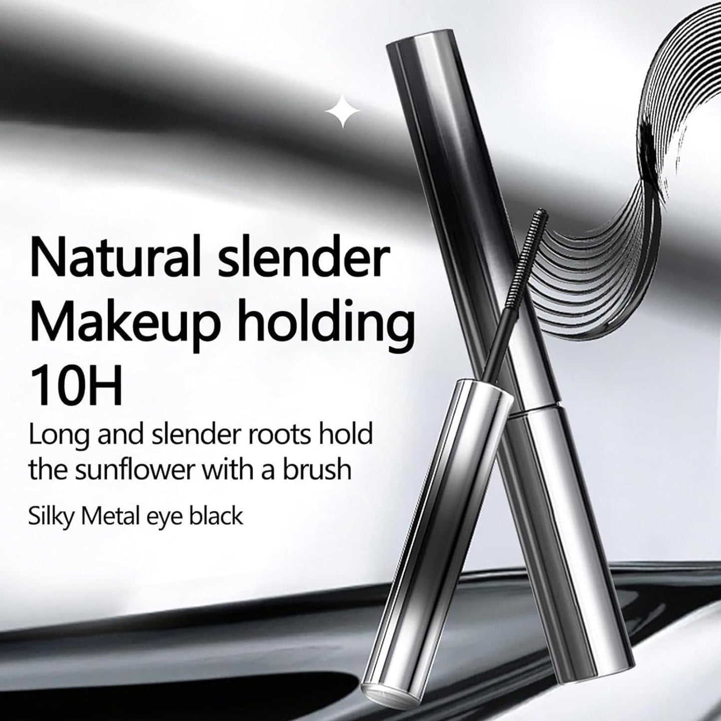 Mascara med metalbørste – sort