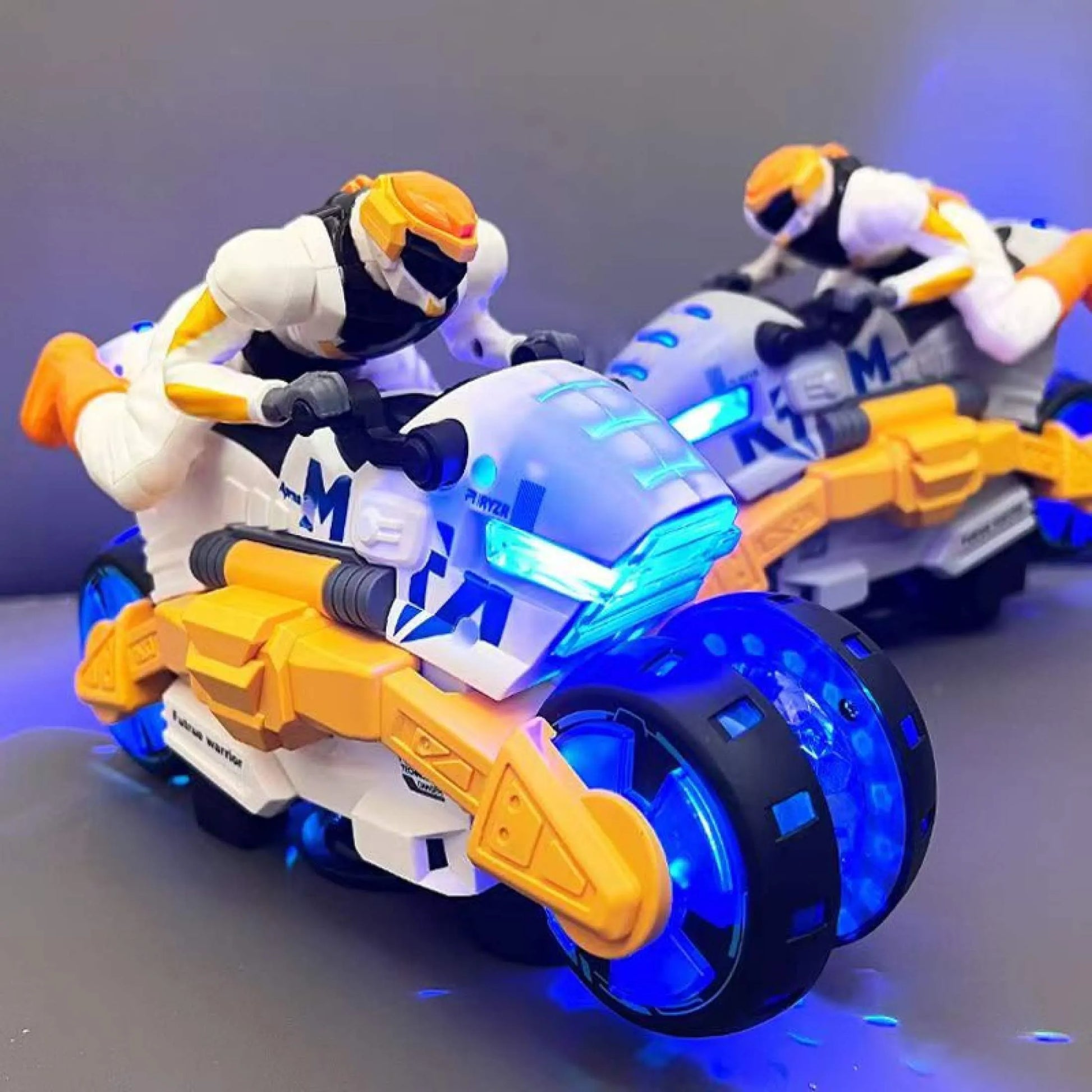 Transformerende stuntmotorcykel til børn – motorcykel og actionfigur