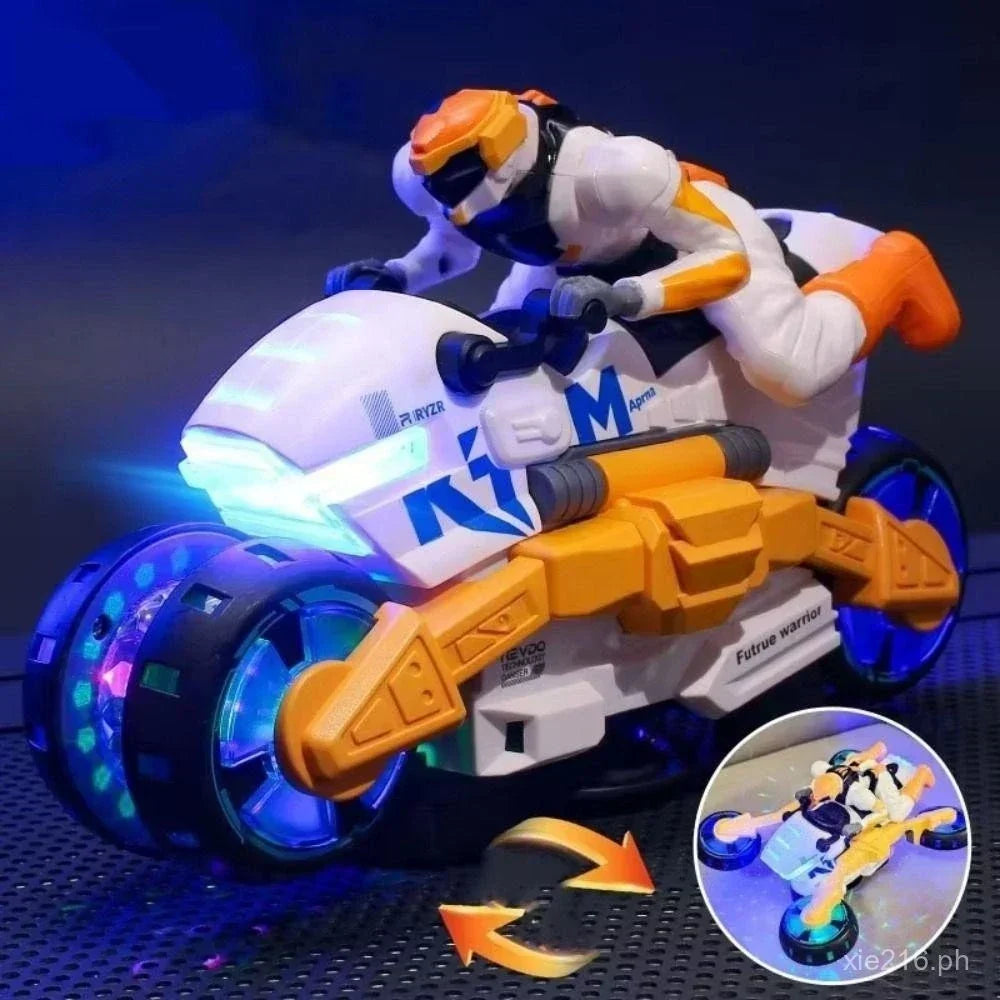 Transformerende stuntmotorcykel til børn – motorcykel og actionfigur